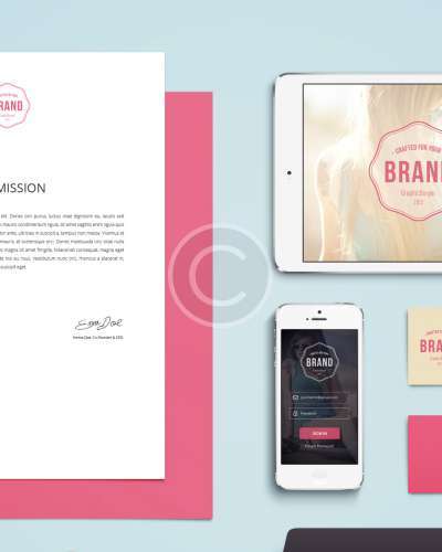 Branded Stationery, White Smooth Finish